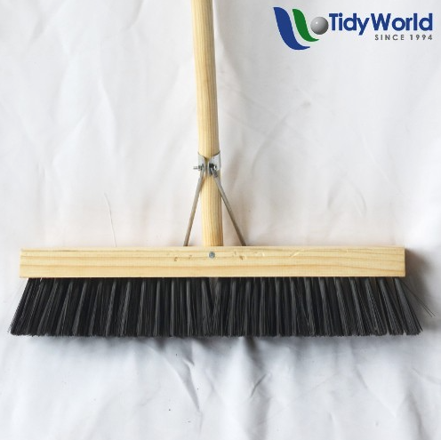 Soft bristle platform broom