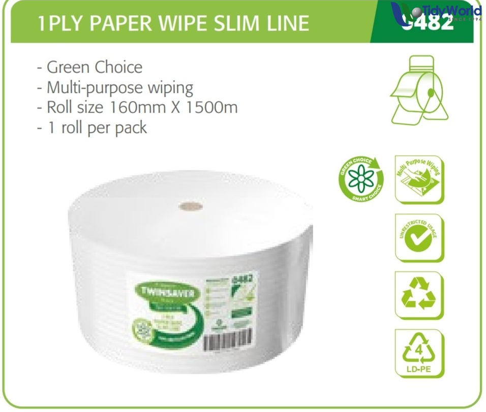 Wiper Roll Slim Line, 160mm x 1500m – Code 482