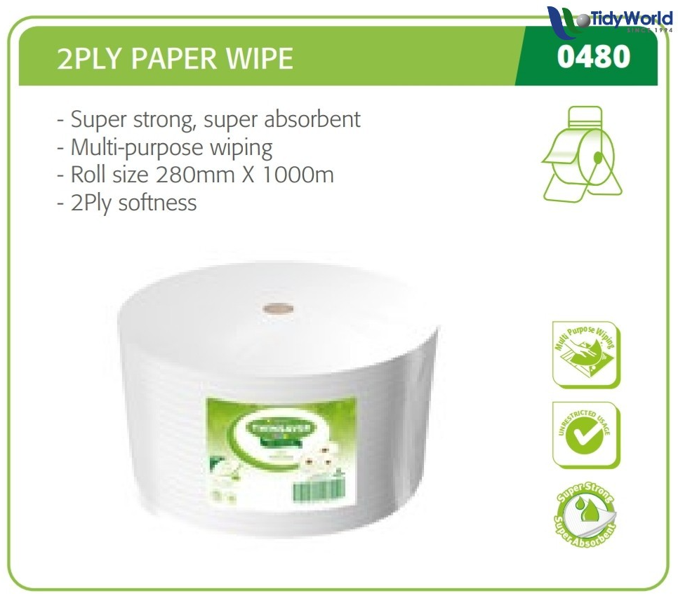 Wiper Roll, 280mm x 1000m – Code 480