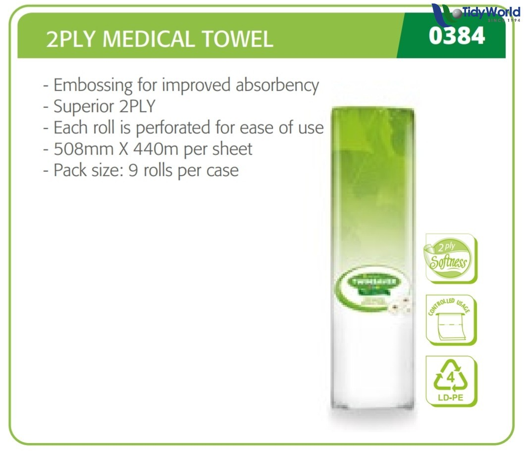 Large Medical Towels – 9 rolls – Code 384