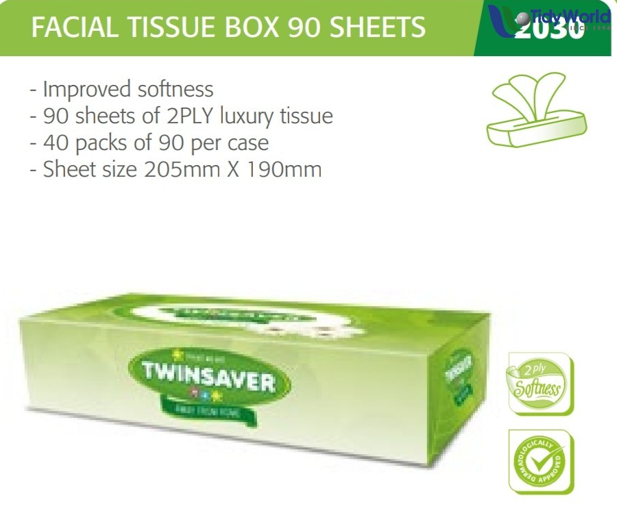 Twinsaver Facial Tissues x 40 Boxes – Code 2030
