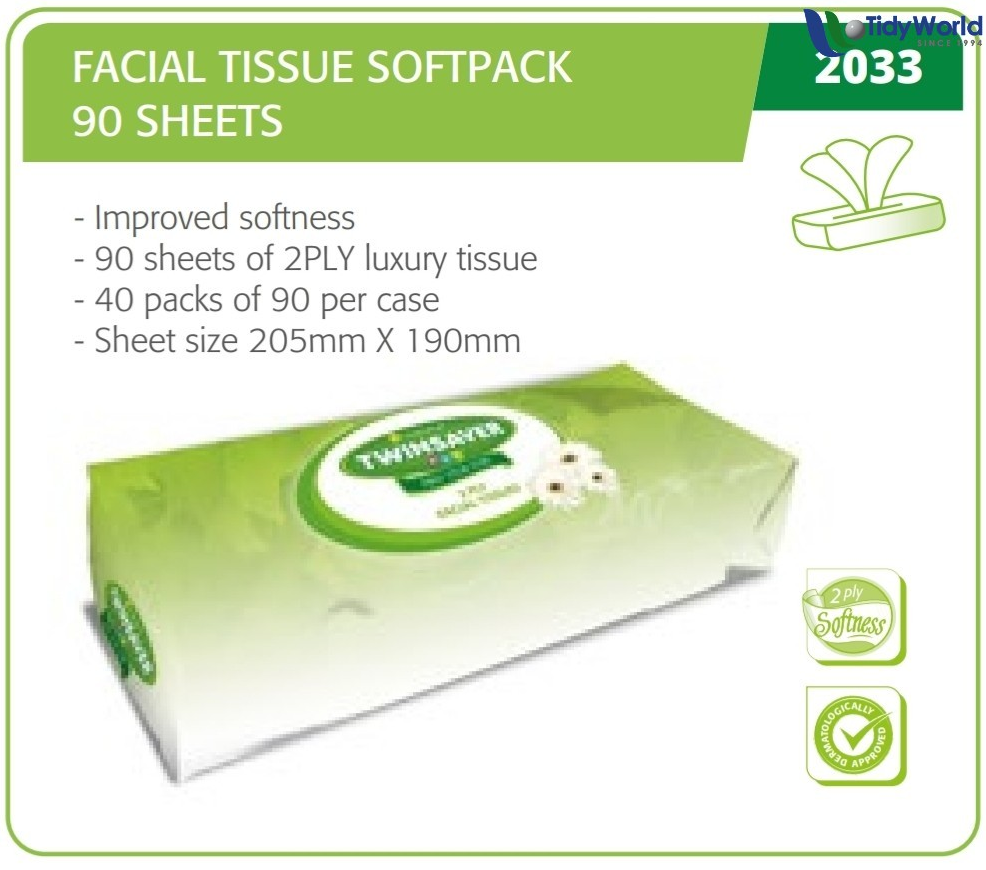Twinsaver Facial Tissues Soft Pack – Code 2032