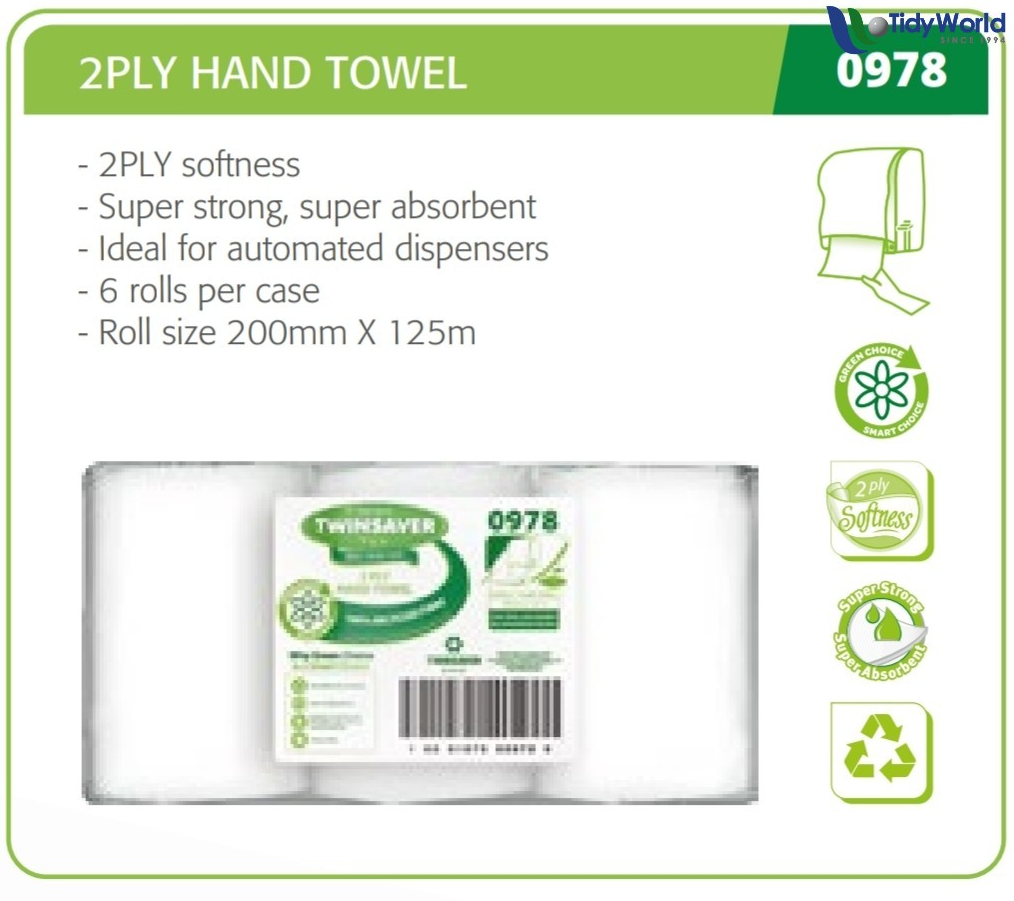 Twinsaver Reflex Hand Towels – 2 Ply – Code 3022